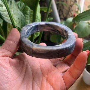 Vintage 80’s blue marbled plastic bangle